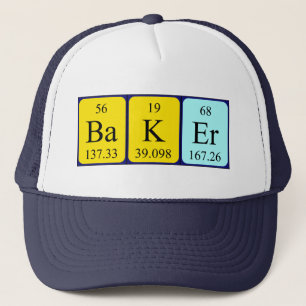 Pet voor de periodieke tabelnaam Baker
