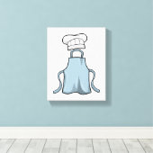 Pet voor het koken en koken canvas afdruk (Insitu (Houten vloer))