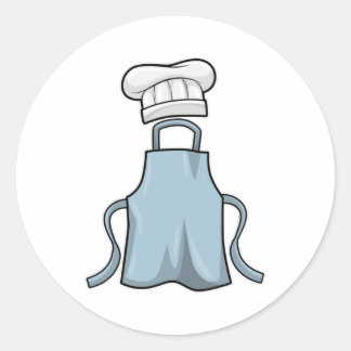 Pet voor het koken en koken ronde sticker