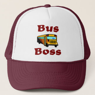 Pet voor schoolbuschauffeur.  Bus Boss.