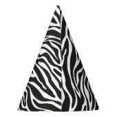 Pet voor zwarte en witte Zebra Feesthoedjes (Achterkant)
