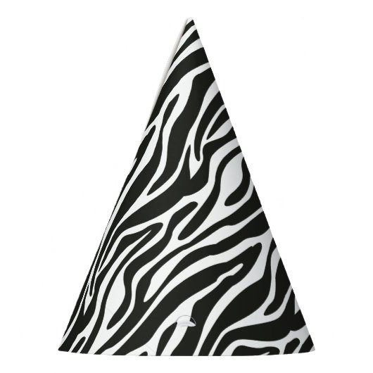 Pet voor zwarte en witte Zebra Feesthoedjes (Links)
