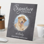 Pet Wedding Dog Bar Cocktail Signature Drinken Reclamebord Met Voetstuk (Insitu)