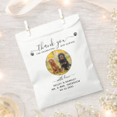 Pet Wedding Modern Elegant Script Foto bedankt Bedankzakje (Geknipt)