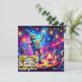 PETA ~ Carte d'anniversaire ~ Robot ~ (Debout devant)