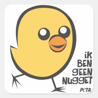 PETA Ik ben geen nugget sticker