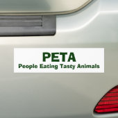 PETA, mensen die verdoofde dieren eten Bumpersticker (Op auto)