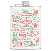 Petaca con diseño navideño para caballeros heupfles (Voorkant)