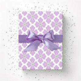 Petal Diamond in Lilac and Green Cadeaupapier