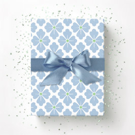 Petal Diamond in Slate and Green Cadeaupapier