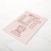 Petal Glow Let's Get Lit Retro Christmas Party Folie Uitnodiging (Gedraaid)