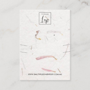 PETAL HANDGEMAAKTE PAPIER KETTING OORBEL DISPLAY VISITEKAARTJE