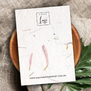 PETAL HANDGEMAAKTE PAPIER KETTING OORBEL DISPLAY VISITEKAARTJE