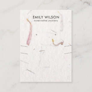 PETAL HANDGEMAAKTE PAPIER KETTING OORBEL DISPLAY VISITEKAARTJE