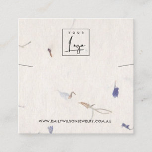 PETAL HANDMADE PAPIER KETTING BRACELET VIERKANTE VISITEKAARTJE