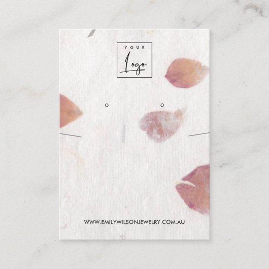 PETAL HANDMADE PAPIER-KETTING DIE WEERGAAT WEERGEV VISITEKAARTJE (Voorkant)