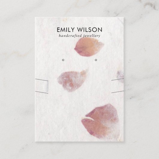 PETAL HANDMADE PAPIER-KETTING DIE WEERGAAT WEERGEV VISITEKAARTJE (Voorkant)