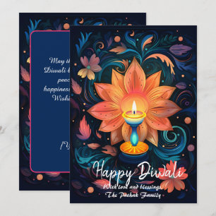Petal Light Wishes Diwali kaart
