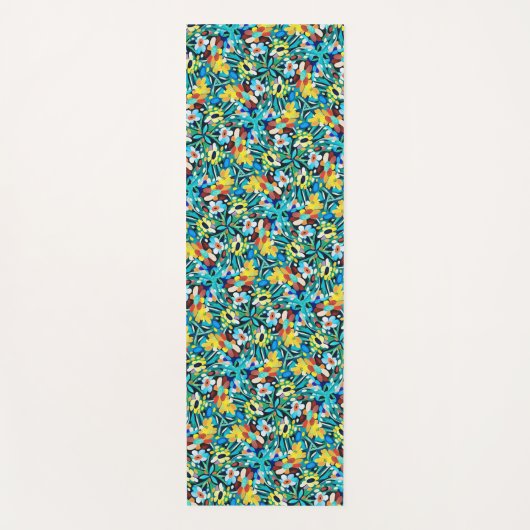 Petal Party Patroon Yoga Mat (Voorkant)