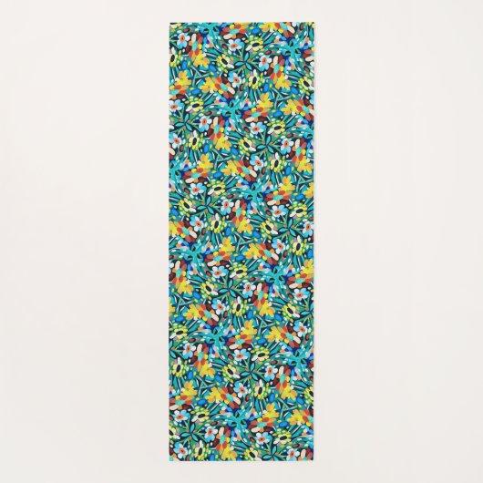 Petal Party Patroon Yoga Mat (Achterkant)