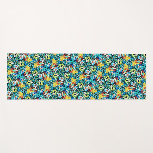 Petal Party Patroon Yoga Mat (Voorkant (horizontaal))