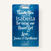 Petal Patrol Bloemenmeisje Badge (Achterkant)