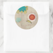 Petal Patronen I Ronde Sticker (Tas)