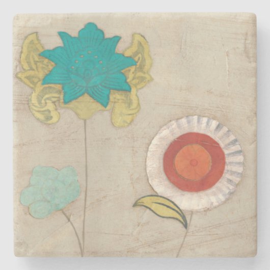 Petal Patronen I Stenen Onderzetter (Voorkant)