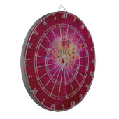 Petal Perfection: Geruit Roos Petal Pattern Art Dartbord (Voorkant Links)