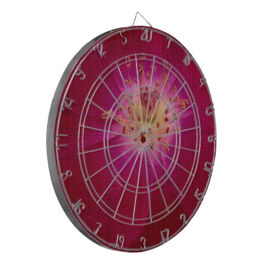 Petal Perfection: Geruit Roos Petal Pattern Art Dartbord (Voorkant Links)