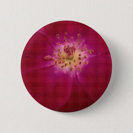 Petal Perfection: Geruit Roos Petal Pattern Art Ronde Button 5,7 Cm (Voorkant)