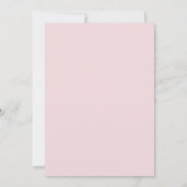 Petal Roze Meisjes Doop Uitnodiging (Achterkant)