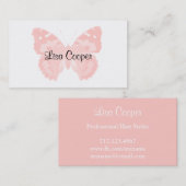 Petal roze vlinder - Aangepaste Visitekaartjes (Voorkant / Achterkant)