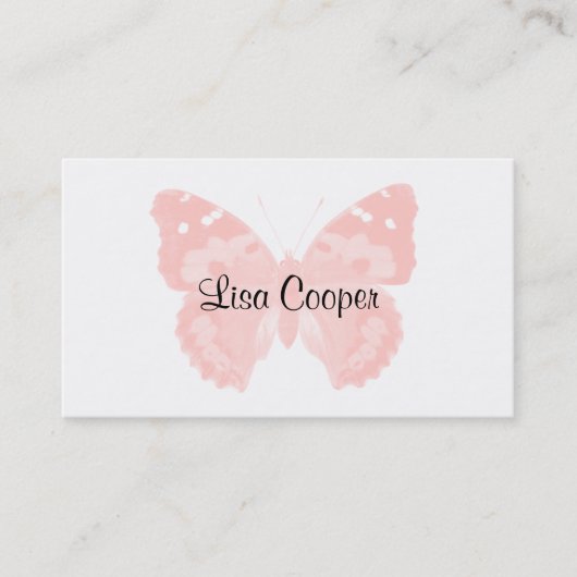 Petal roze vlinder - Aangepaste Visitekaartjes (Voorkant)