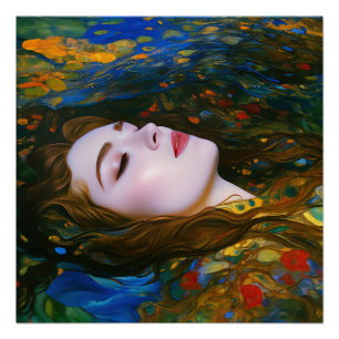 "Petal Serenity" - Vrouwen in Water Perfect Poster