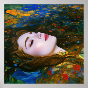 "Petal Serenity" - Vrouwen in Water Poster