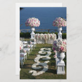 Petal-Wedding-Aisle-Runners-20 Briefpapier (Voorkant / Achterkant)
