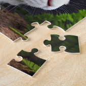Pétale Le Lapin Noir Et Blanc, Jigsaw Puzzle (Côté)