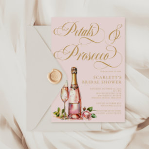 Petalen en Prosecco Floral Elegant Vrijgezellenfee Briefkaart