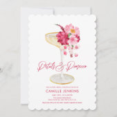 Petalen en Prosecco Garden Bridal Kaart (Voorkant)