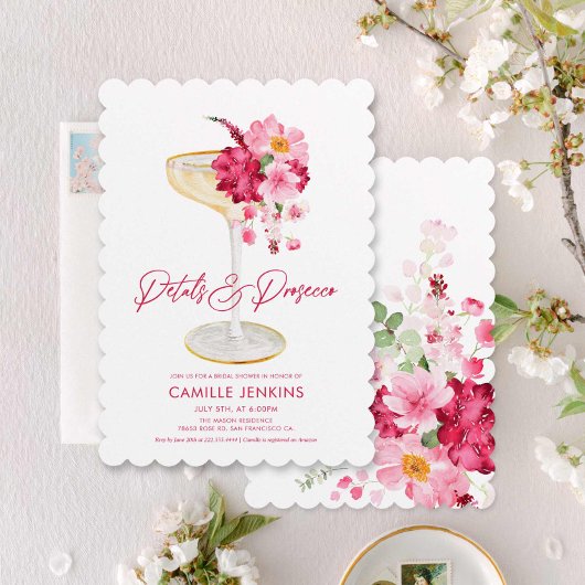 Petalen en Prosecco Garden Bridal Kaart