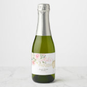 Petalen en Prosecco MINI Sparkling Wijnetiket (Voorkant)