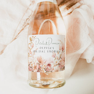 Petalen en Prosecco Mousserende Wijn Sparkling Wijnetiket