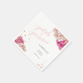 Petalen en Prosecco Script Sparkly Floral Servet (Hoek)