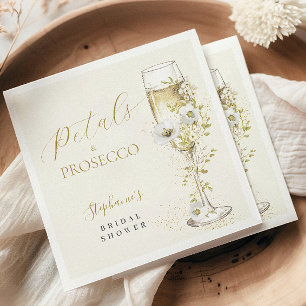 Petalen en Prosecco Wildflower Vrijgezellenfeest Servet