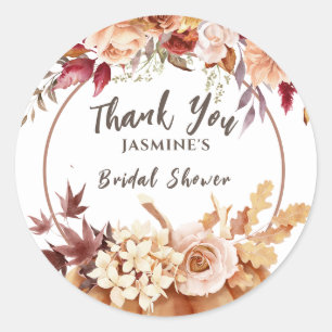 Petalen & Prosecco Bloemen Roos Goud Vrijgezelle Ronde Sticker