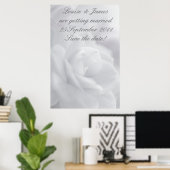 Pétales blanches douces ... affiche (Bureau à domicile)