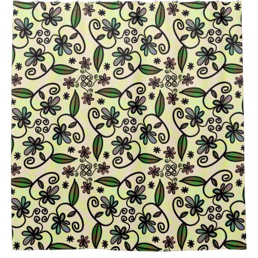 pétales botaniques rideau de douche (Devant)