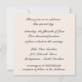 Pétales D'Amour, Blanc, Invitations De Mariage (Dos)