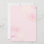 Pétales de Champagne Rose Invitation à la douche n (Dos)